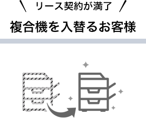 リース契約が満了！複合機を入替るお客様